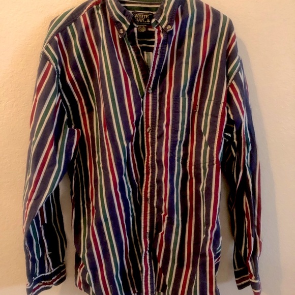 Vintage Other - 🆑⚡️ Vintage White oak striped button up long sleeve shirt